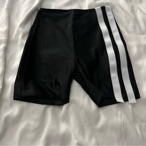 Black Shorts With White Stripes